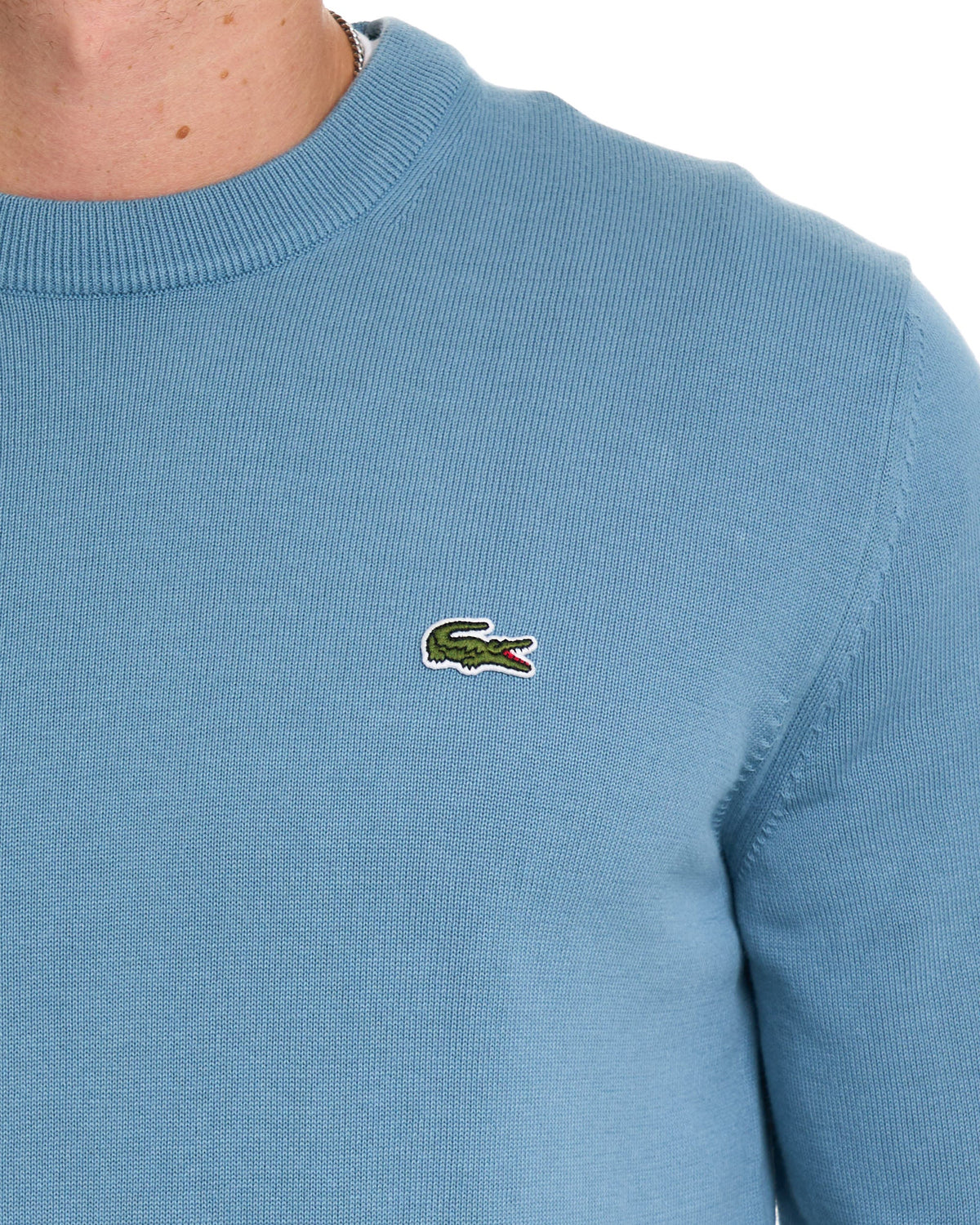Lacoste Crew Neck Knit Jumper Grayish Blue