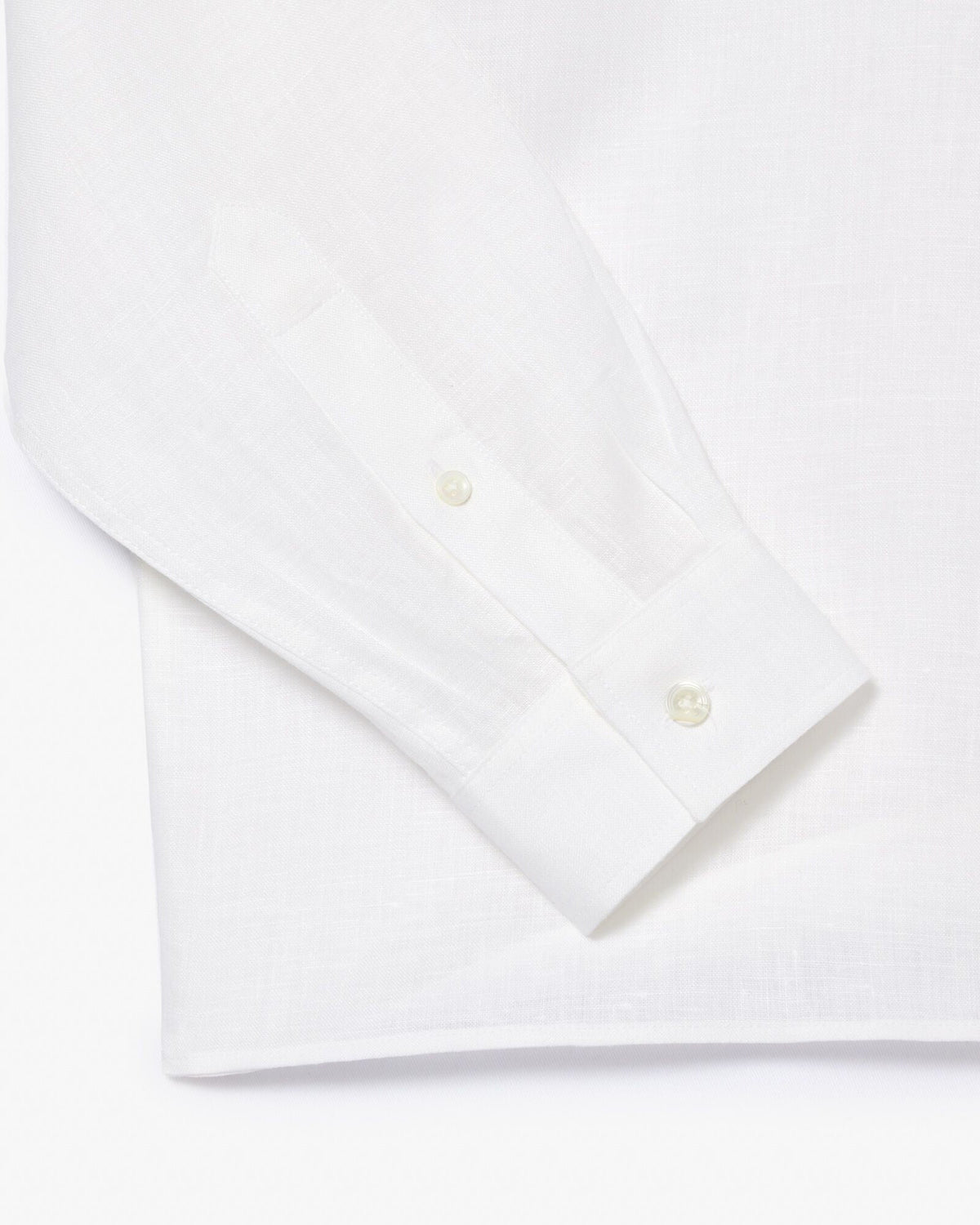 Lacoste Regular Fit Long Sleeve Mens Linen Shirt - White 001