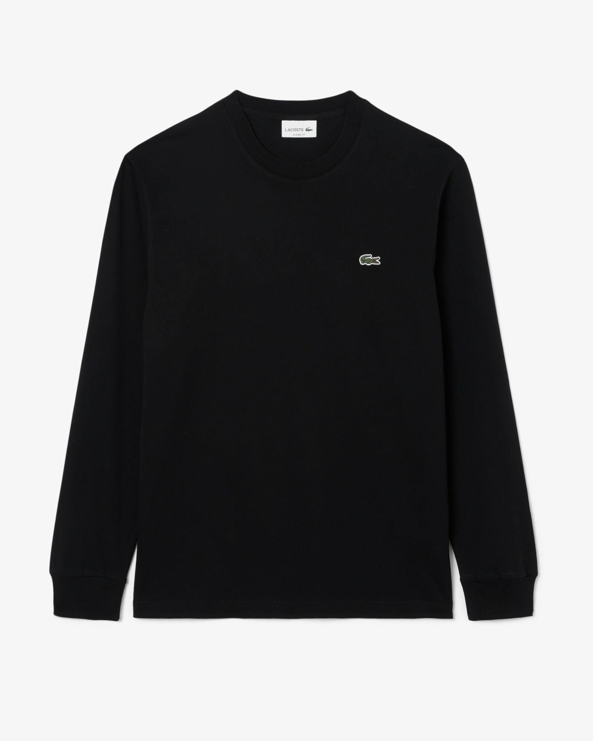 Lacoste Long Sleeved Cotton Mens T-Shirt - Black 031
