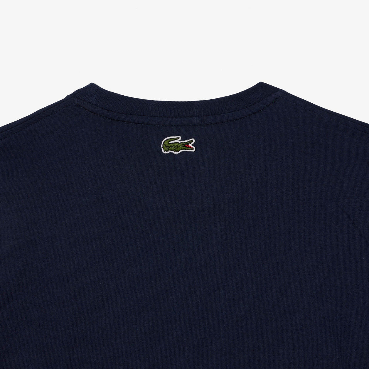 Lacoste Unisex Regular Fit Cotton Jersey Branded T-Shirt Navy Blue TH1147 166