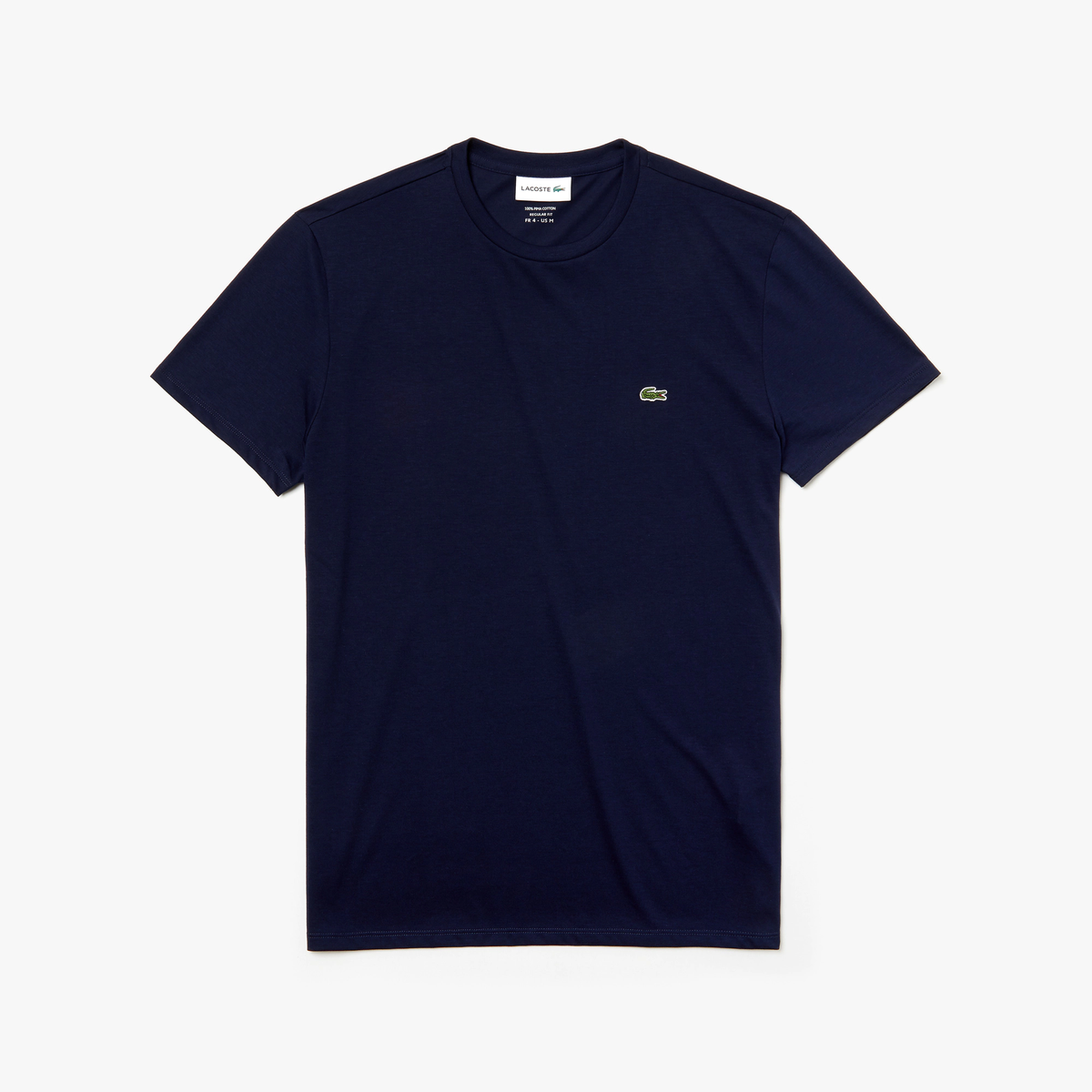 Lacoste Crew Neck Pima Cotton T-Shirt - Navy
