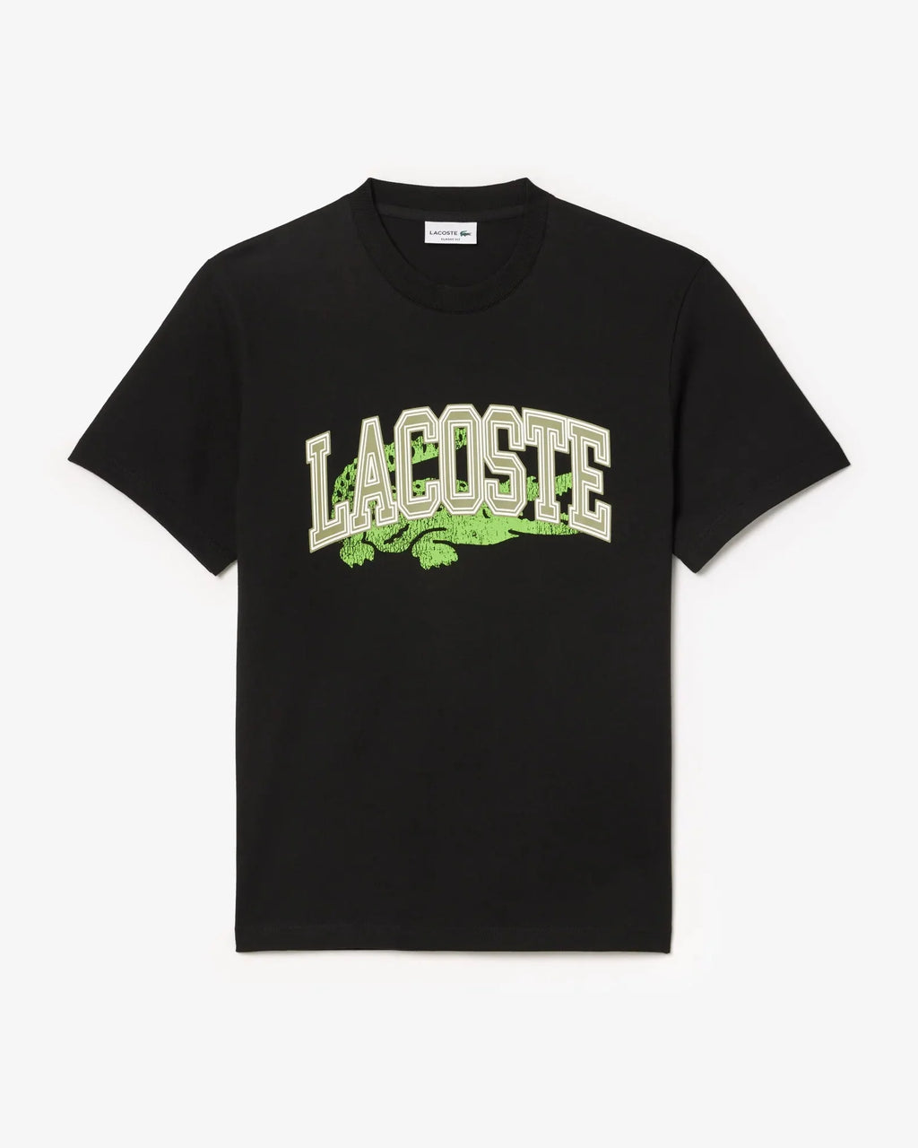 Lacoste Logo Cotton Jersey Signature T-Shirt - Black